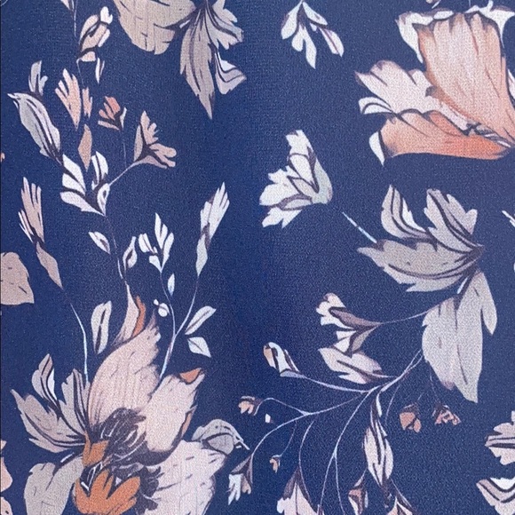 Blue High Low Sundress with Flutter Sleeves and V-Neck - Picture 9 of 10